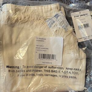 NWT We the Free Bailey Denim Skirt in Coconut